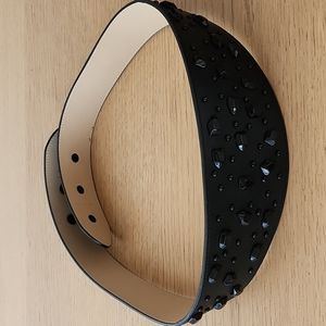 DvF Black high waist Belt with studs